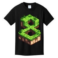 Fun 8th Birthday Number 8 Video Gamer Pixel Themed Bday Boy Kids T-Shirt