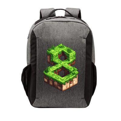 Fun 8th Birthday Number 8 Video Gamer Pixel Themed Bday Boy Vector Backpack