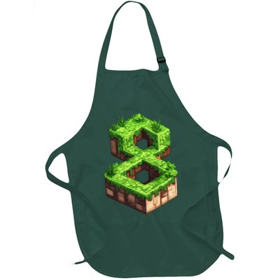 Fun 8th Birthday Number 8 Video Gamer Pixel Themed Bday Boy Apron