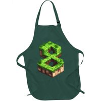 Fun 8th Birthday Number 8 Video Gamer Pixel Themed Bday Boy Apron