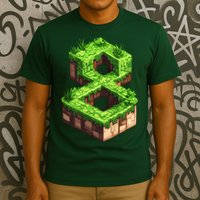 Fun 8th Birthday Number 8 Video Gamer Pixel Themed Bday Boy T-Shirt