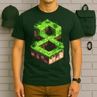 Fun 8th Birthday Number 8 Video Gamer Pixel Themed Bday Boy T-Shirt