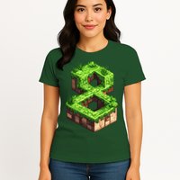 Fun 8th Birthday Number 8 Video Gamer Pixel Themed Bday Boy Womens T-Shirt