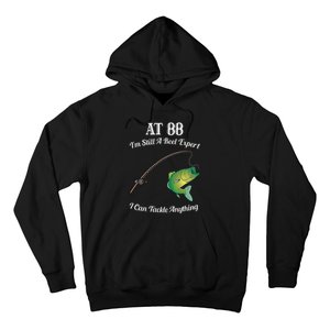 Funny 88th Birthday Gift 88YearOld Fisherman Fishing Hoodie