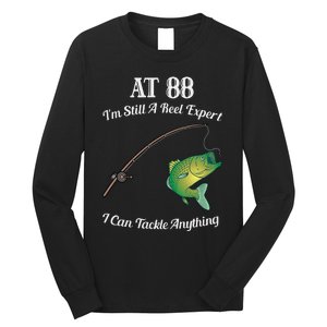 Funny 88th Birthday Gift 88YearOld Fisherman Fishing Long Sleeve Shirt