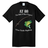 Funny 88th Birthday Gift 88YearOld Fisherman Fishing Tall T-Shirt