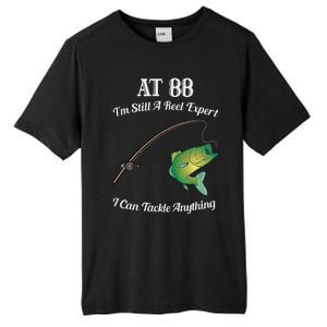 Funny 88th Birthday Gift 88YearOld Fisherman Fishing Tall Fusion ChromaSoft Performance T-Shirt