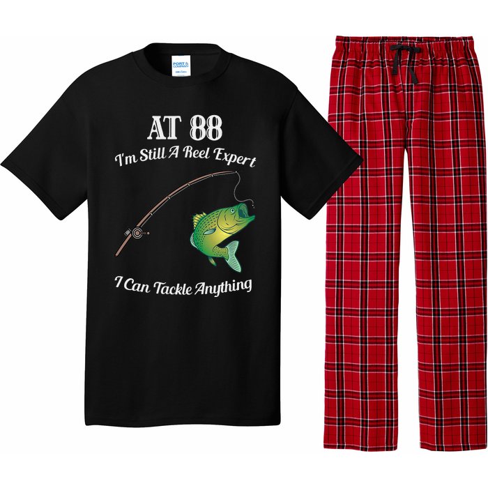 Funny 88th Birthday Gift 88YearOld Fisherman Fishing Pajama Set