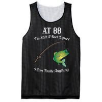 Funny 88th Birthday Gift 88YearOld Fisherman Fishing Mesh Reversible Basketball Jersey Tank