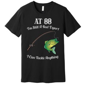 Funny 88th Birthday Gift 88YearOld Fisherman Fishing Premium T-Shirt