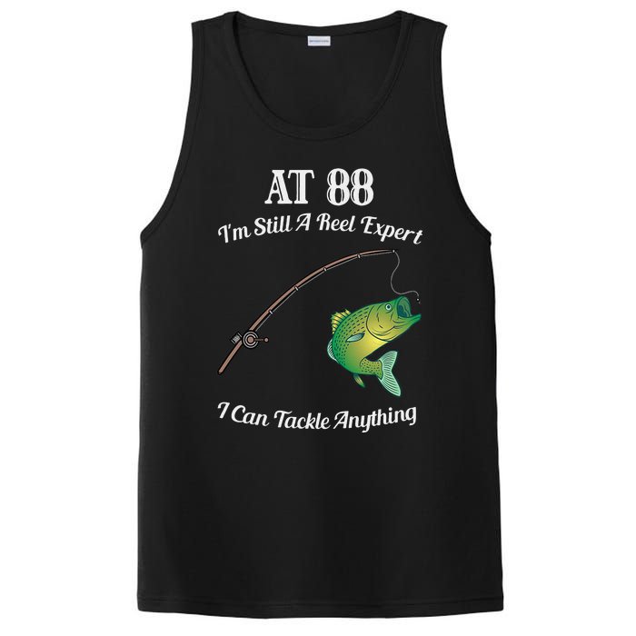 Funny 88th Birthday Gift 88YearOld Fisherman Fishing PosiCharge Competitor Tank