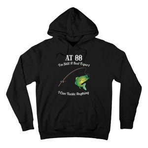 Funny 88th Birthday Gift 88YearOld Fisherman Fishing Tall Hoodie