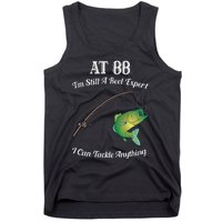 Funny 88th Birthday Gift 88YearOld Fisherman Fishing Tank Top