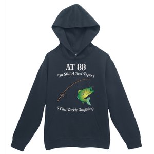 Funny 88th Birthday Gift 88YearOld Fisherman Fishing Urban Pullover Hoodie