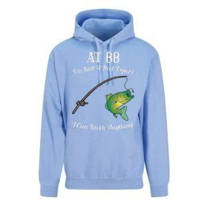 Funny 88th Birthday Gift 88YearOld Fisherman Fishing Unisex Surf Hoodie