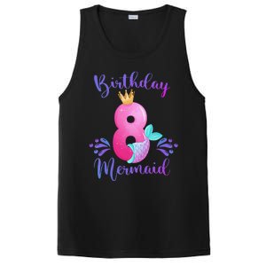 Funny 8th Birthday Mermaid Birthday Party 8 Years Old Fish PosiCharge Competitor Tank