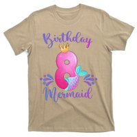 Funny 8th Birthday Mermaid Birthday Party 8 Years Old Fish T-Shirt