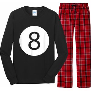 Funny 8 Ball Magic Eight Ball Billiards Pool Black Long Sleeve Pajama Set