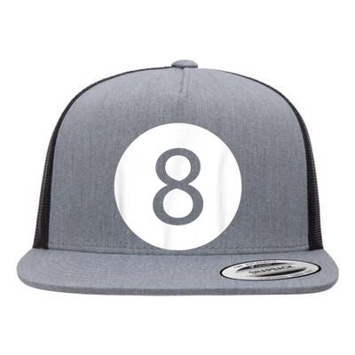 Funny 8 Ball Magic Eight Ball Billiards Pool Black Flat Bill Trucker Hat