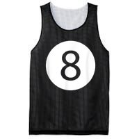 Funny 8 Ball Magic Eight Ball Billiards Pool Black Mesh Reversible Basketball Jersey Tank