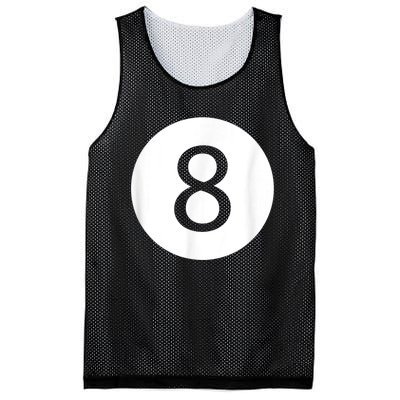 Funny 8 Ball Magic Eight Ball Billiards Pool Black Mesh Reversible Basketball Jersey Tank