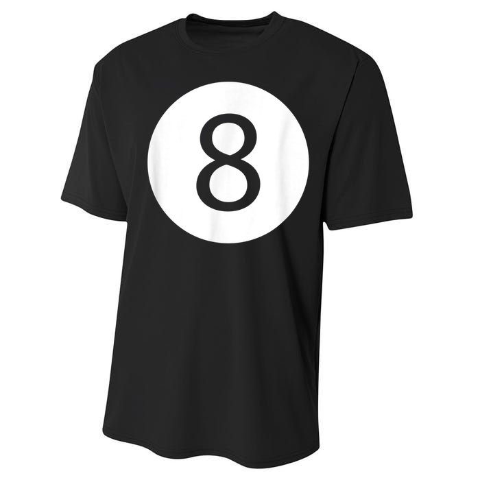 Funny 8 Ball Magic Eight Ball Billiards Pool Black Performance Sprint T-Shirt