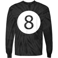 Funny 8 Ball Magic Eight Ball Billiards Pool Black Tie-Dye Long Sleeve Shirt