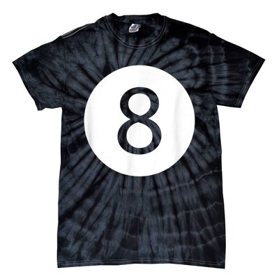 Funny 8 Ball Magic Eight Ball Billiards Pool Black Tie-Dye T-Shirt