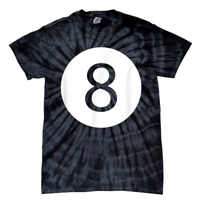 Funny 8 Ball Magic Eight Ball Billiards Pool Black Tie-Dye T-Shirt