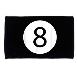 Funny 8 Ball Magic Eight Ball Billiards Pool Black Microfiber Hand Towel