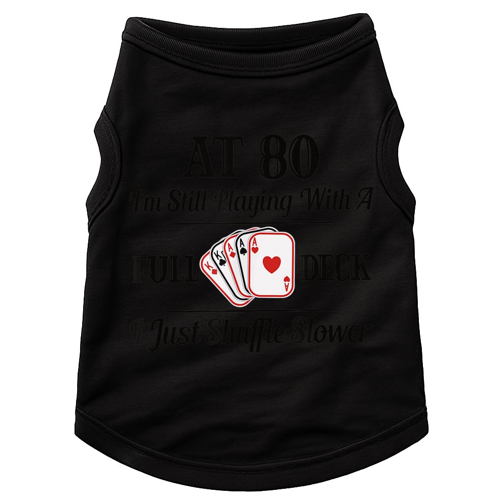 Funny 80th Birthday Gift  - 80 Year Old Cards Shirt Doggie Tank