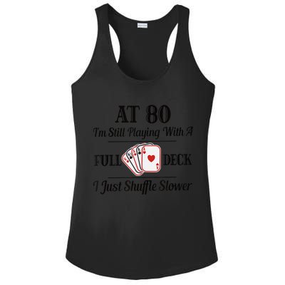 Funny 80th Birthday Gift  - 80 Year Old Cards Shirt Ladies PosiCharge Competitor Racerback Tank