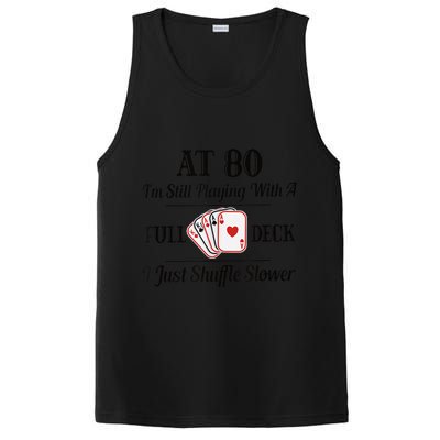 Funny 80th Birthday Gift  - 80 Year Old Cards Shirt PosiCharge Competitor Tank