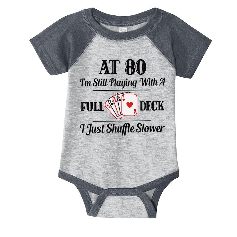 Funny 80th Birthday Gift  - 80 Year Old Cards Shirt Infant Baby Jersey Bodysuit