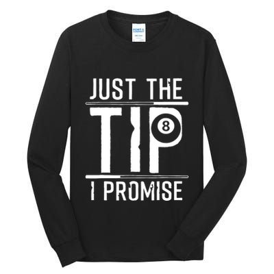 Funny 8 Ball Pool Gift For Cool Billiards Player Tall Long Sleeve T-Shirt
