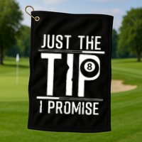 Funny 8 Ball Pool Gift For Cool Billiards Player Golf Towel