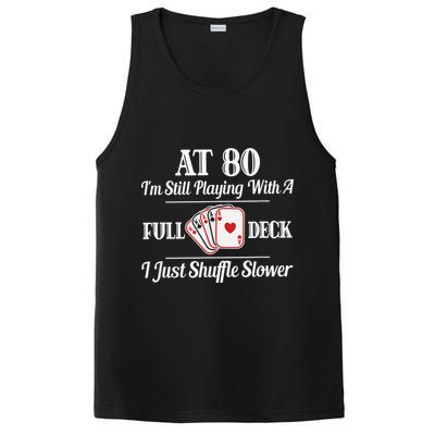 Funny 80th Birthday Gift  - 80 Year Old Cards Shirt PosiCharge Competitor Tank