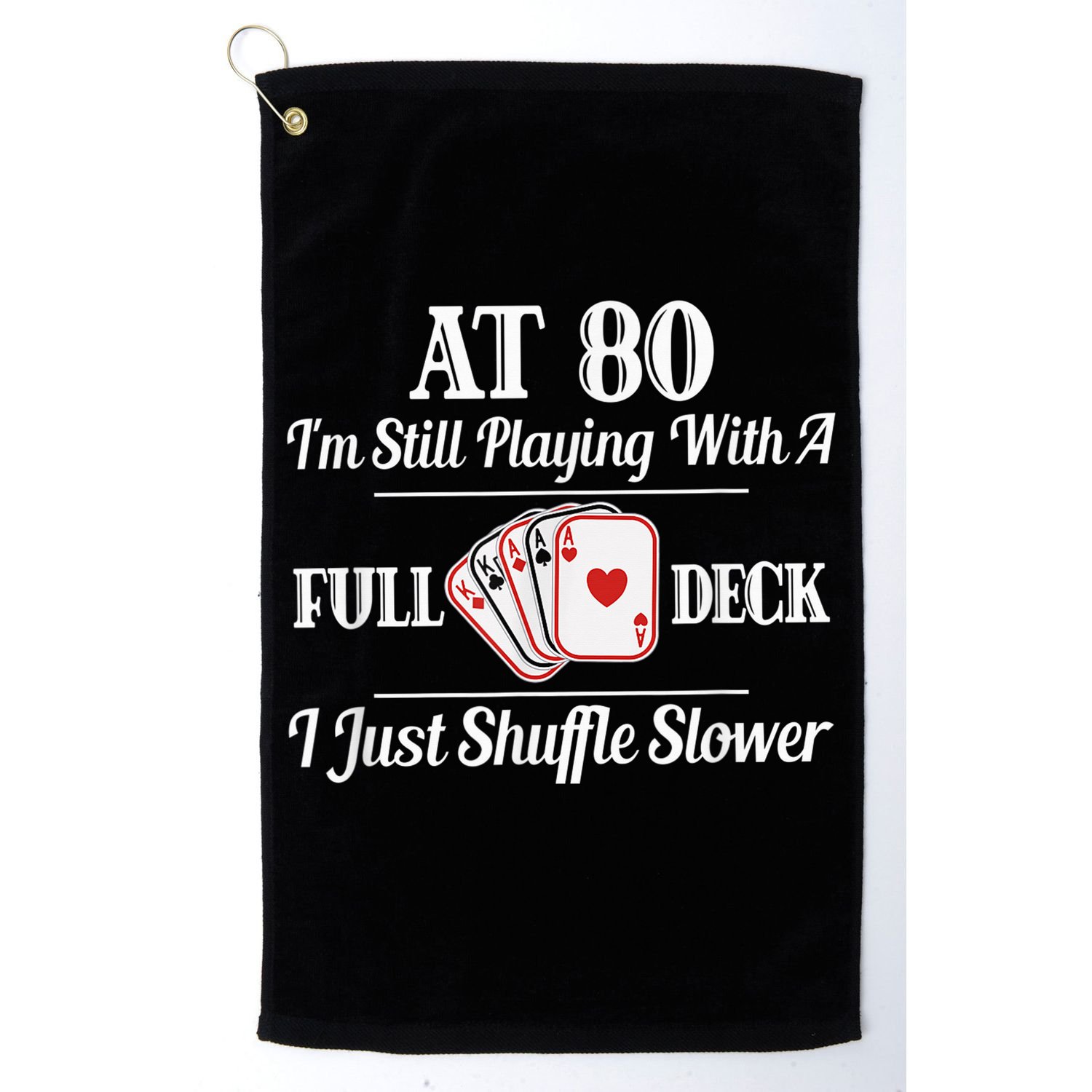 Funny 80th Birthday Gift  - 80 Year Old Cards Shirt Golf Towel