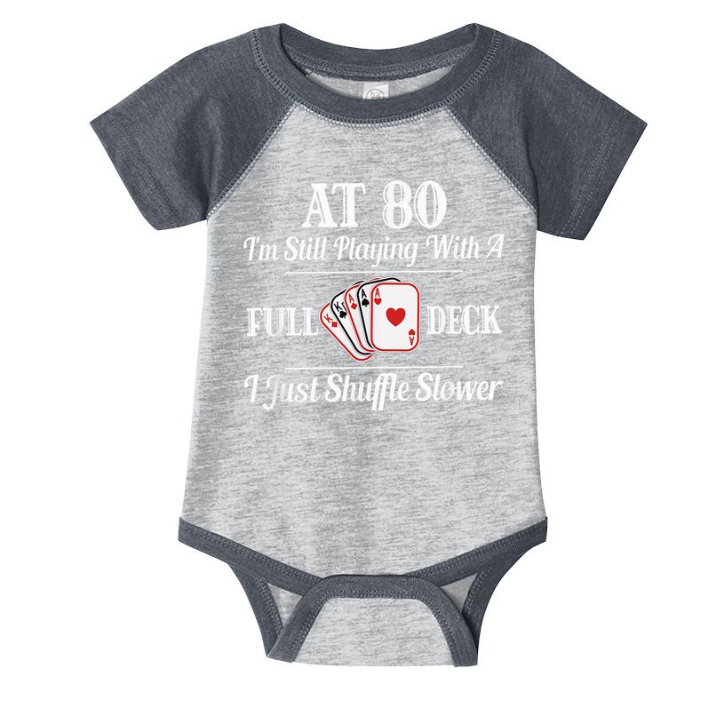 Funny 80th Birthday Gift  - 80 Year Old Cards Shirt Infant Baby Jersey Bodysuit