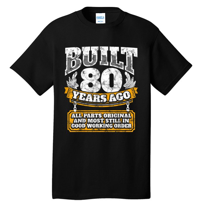 Funny 80th Birthday Shirt B-Day Gift Saying Age 80 Year Joke Tall T-Shirt