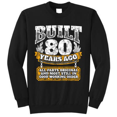 Funny 80th Birthday Shirt B-Day Gift Saying Age 80 Year Joke Tall Sweatshirt