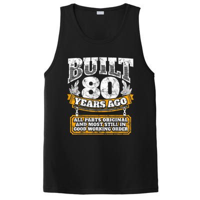 Funny 80th Birthday Shirt B-Day Gift Saying Age 80 Year Joke PosiCharge Competitor Tank