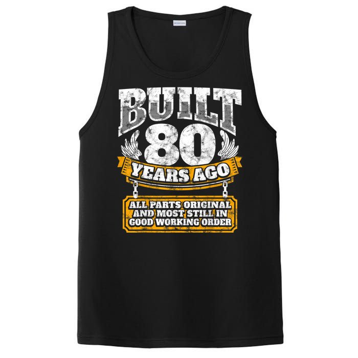 Funny 80th Birthday Shirt B-Day Gift Saying Age 80 Year Joke PosiCharge Competitor Tank