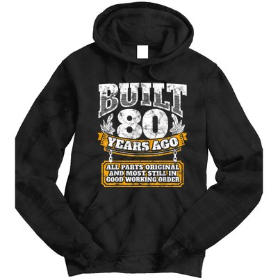 Funny 80th Birthday Shirt B-Day Gift Saying Age 80 Year Joke Tie Dye Hoodie