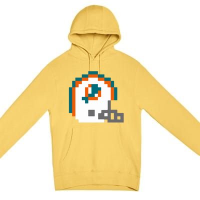 Funny 8 Bit Miami Helmet Gift For Dolphins Sport Premium Pullover Hoodie