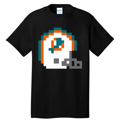 Funny 8 Bit Miami Helmet Gift For Dolphins Sport Tall T-Shirt