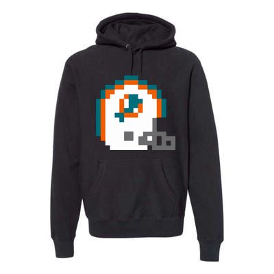 Funny 8 Bit Miami Helmet Gift For Dolphins Sport Premium Hoodie