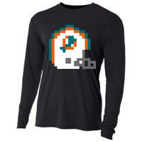 Funny 8 Bit Miami Helmet Gift For Dolphins Sport Cooling Performance Long Sleeve Crew