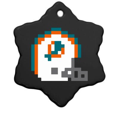 Funny 8 Bit Miami Helmet Gift For Dolphins Sport Ceramic Star Ornament