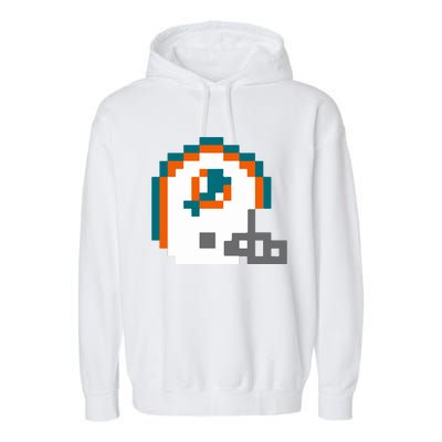 Funny 8 Bit Miami Helmet Gift For Dolphins Sport Garment-Dyed Fleece Hoodie